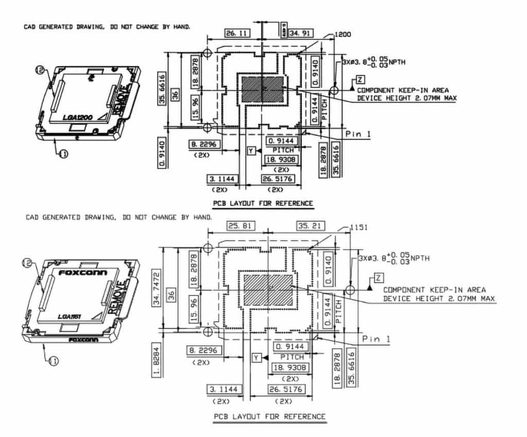 intel socket lga 1200 diseño