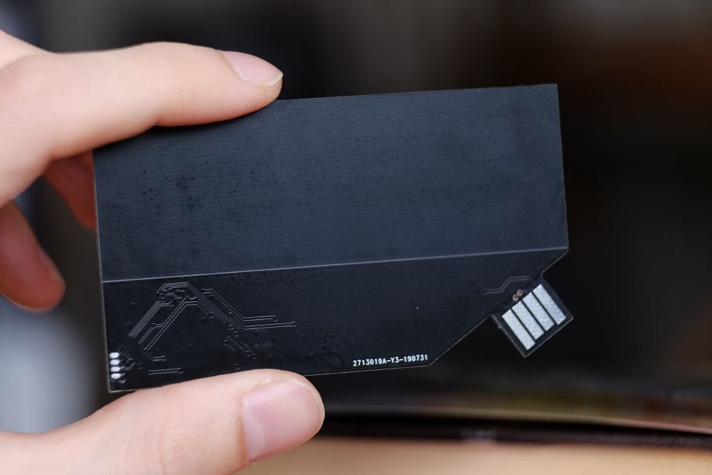 Tarjeta de visita que es un ordenador para Linux