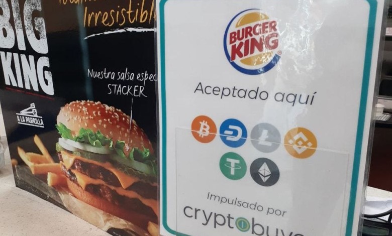 Burger King venezuela criptomonedas altcoins pagos