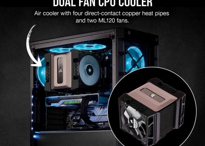 corsair a500 dual fan
