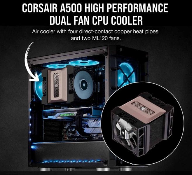 corsair a500 dual fan