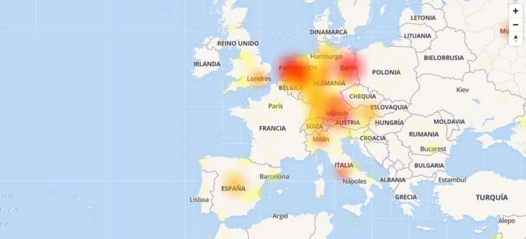 Caida de WhatsApp