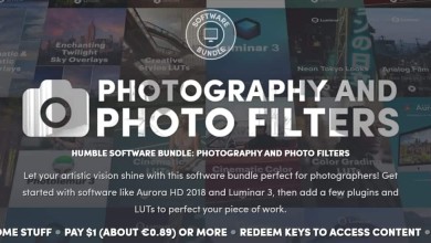 humble bundle fotografia y filtros