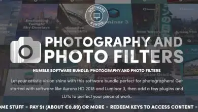 humble bundle fotografia y filtros