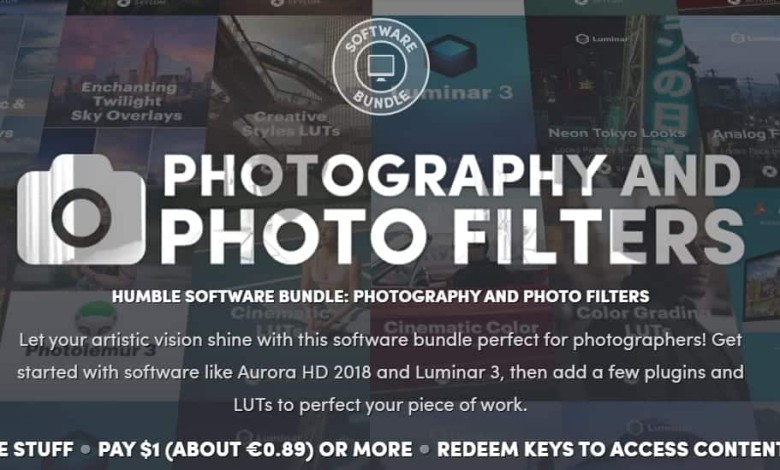 humble bundle fotografia y filtros