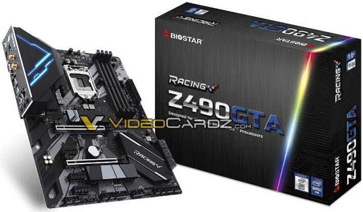 Biostar Racing Z490 GTA para los Intel Comet Lake