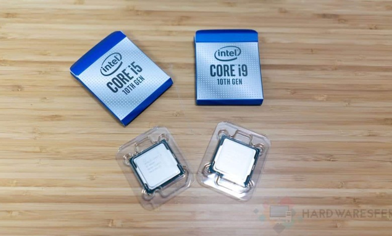 Intel Core i9-10900K y Core i5-10600K con caja