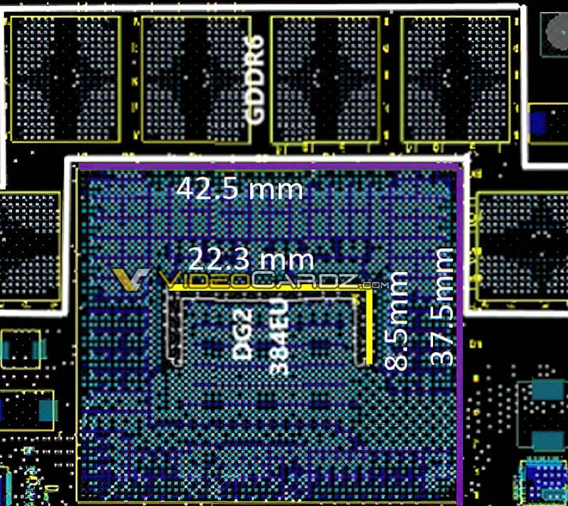 intel-dg2-gddr6-pcb