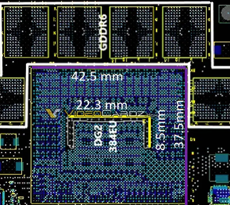 intel-dg2-gddr6-pcb