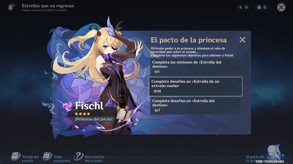 Genshin impact evento estrellas que no regresan