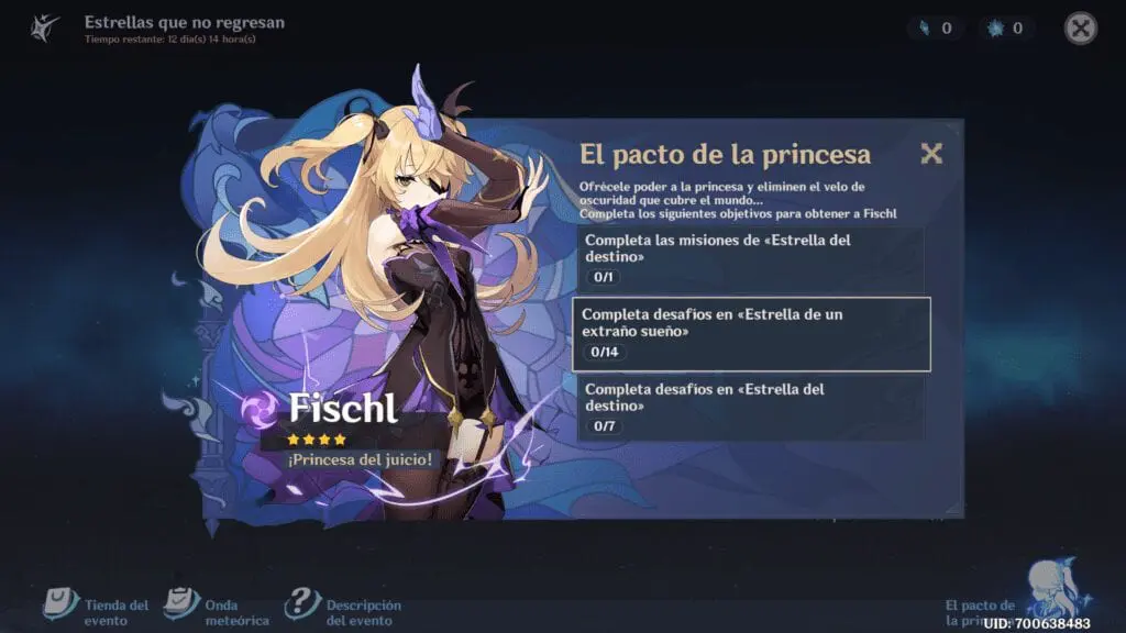 Genshin impact evento estrellas que no regresan