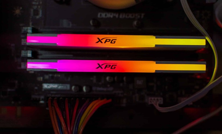 memoria ram XPG SPECTRIX D50 16GB 3600MHz montaje rgb