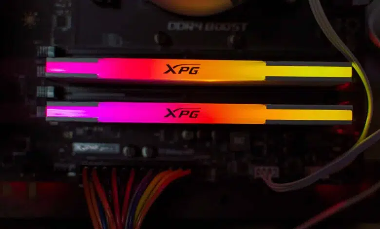 memoria ram XPG SPECTRIX D50 16GB 3600MHz montaje rgb