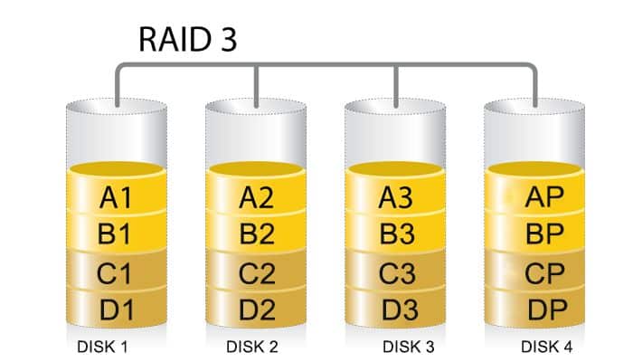 nivel almacenamiento raid 3
