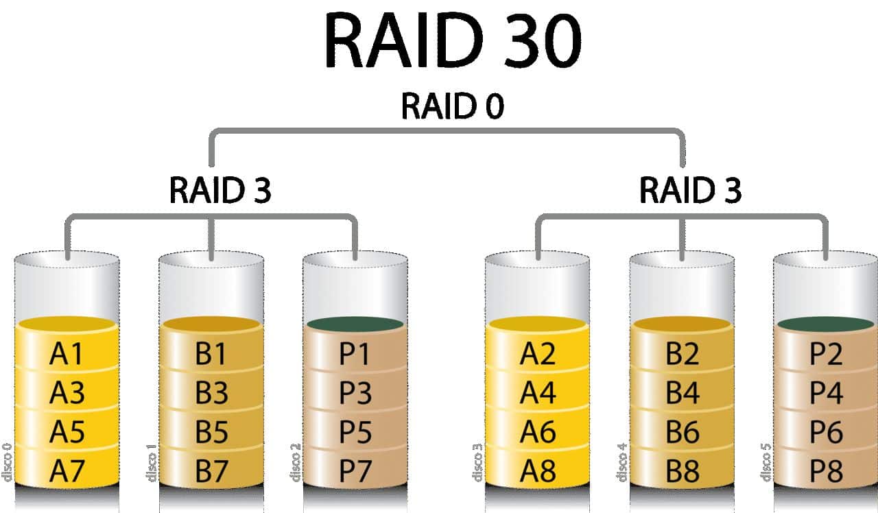 nivel almacenamiento raid 30