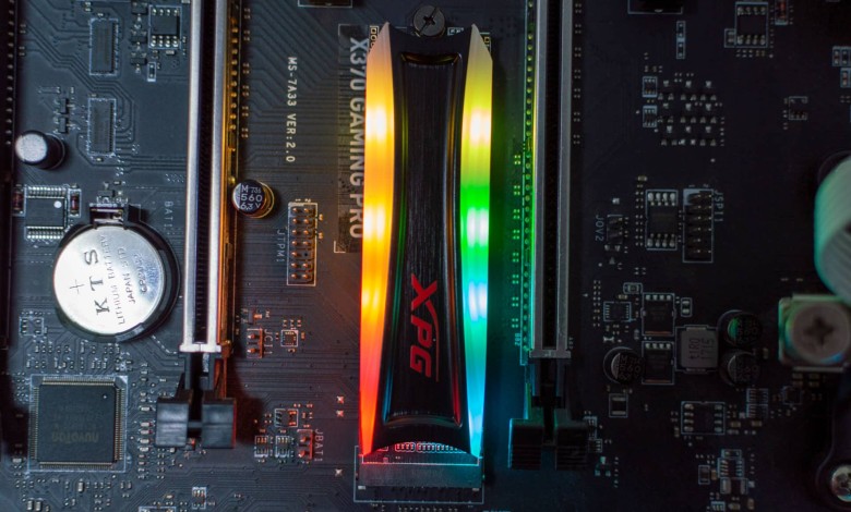 ssd xpg spectrix s40g iluminacion rgb