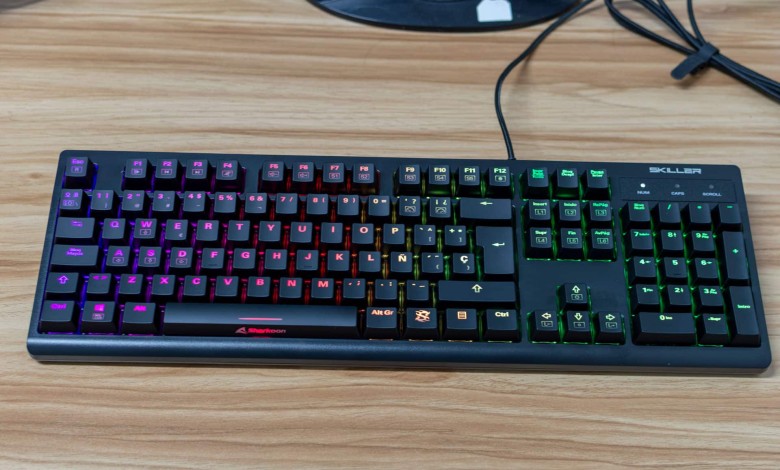 teclado sharkoon skiller skg30 rgb completo