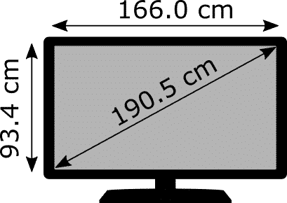 dimensiones tv 75 pulgadas