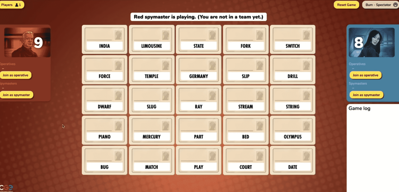 código secreto codenames juegos de mesa online en línea en internet gratis