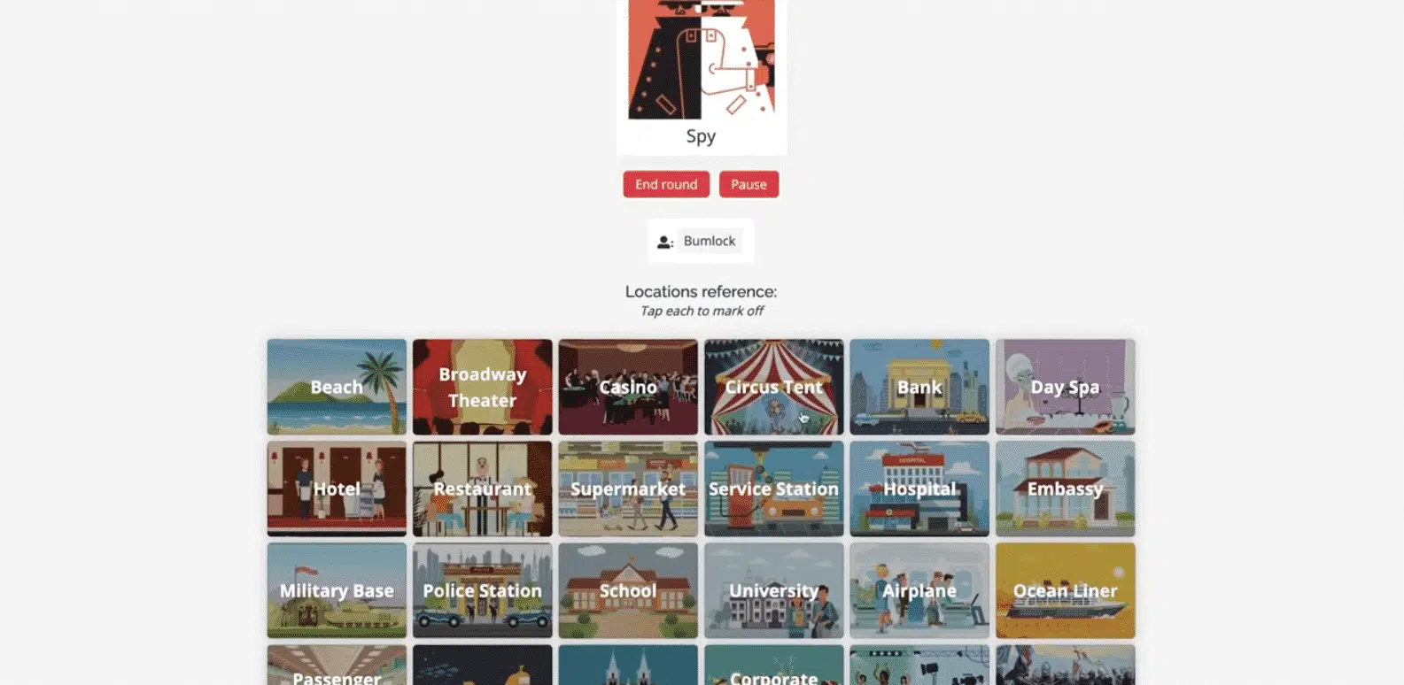 spyfall juegos de mesa online en línea en internet gratis