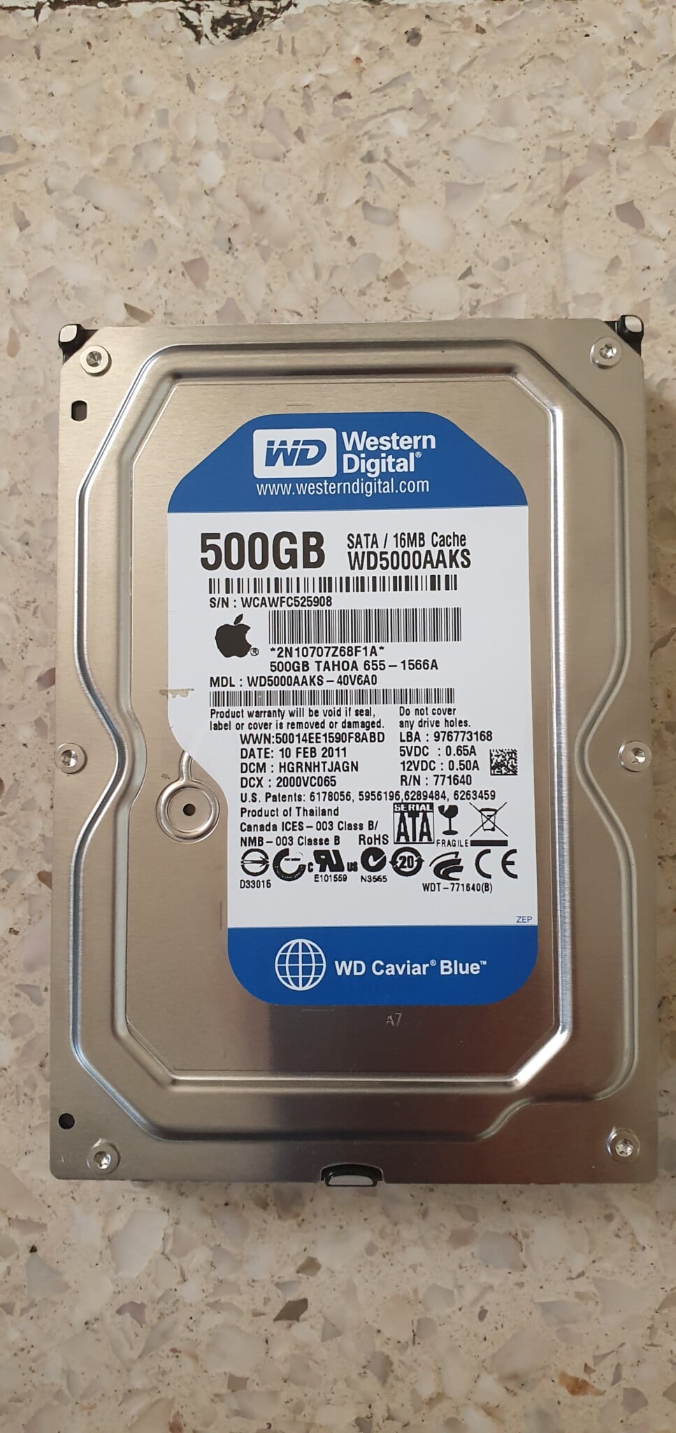 western digital caviar blue WD5000AAKX