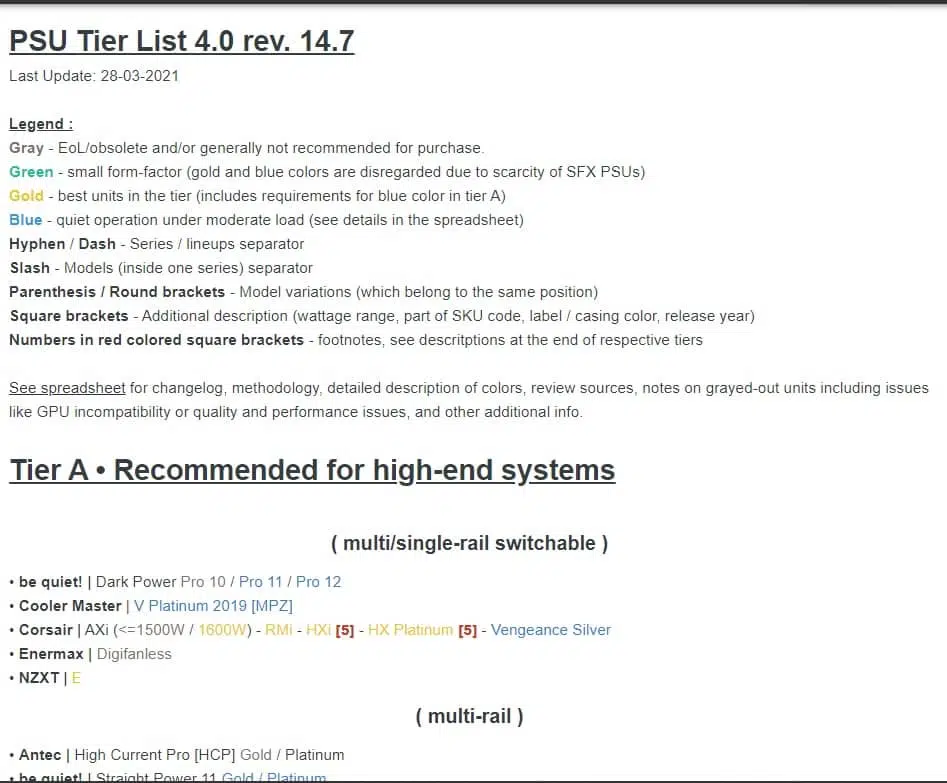 psu tier list