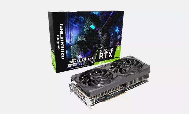 Galax nvidia GeForce RTX 3070 LHR pequeña pcs pequeños cajas pequeñas ti portatiles