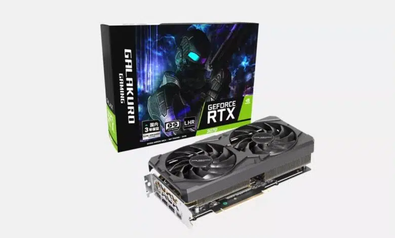 Galax nvidia GeForce RTX 3070 LHR pequeña pcs pequeños cajas pequeñas ti portatiles