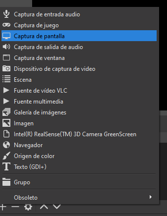 capturar pantalla windows 10 obs