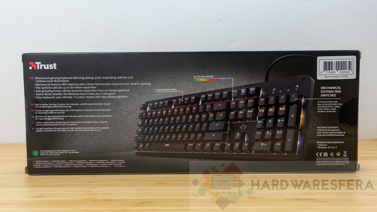 Teclado mecanico TRUST GXT 863 Mazz