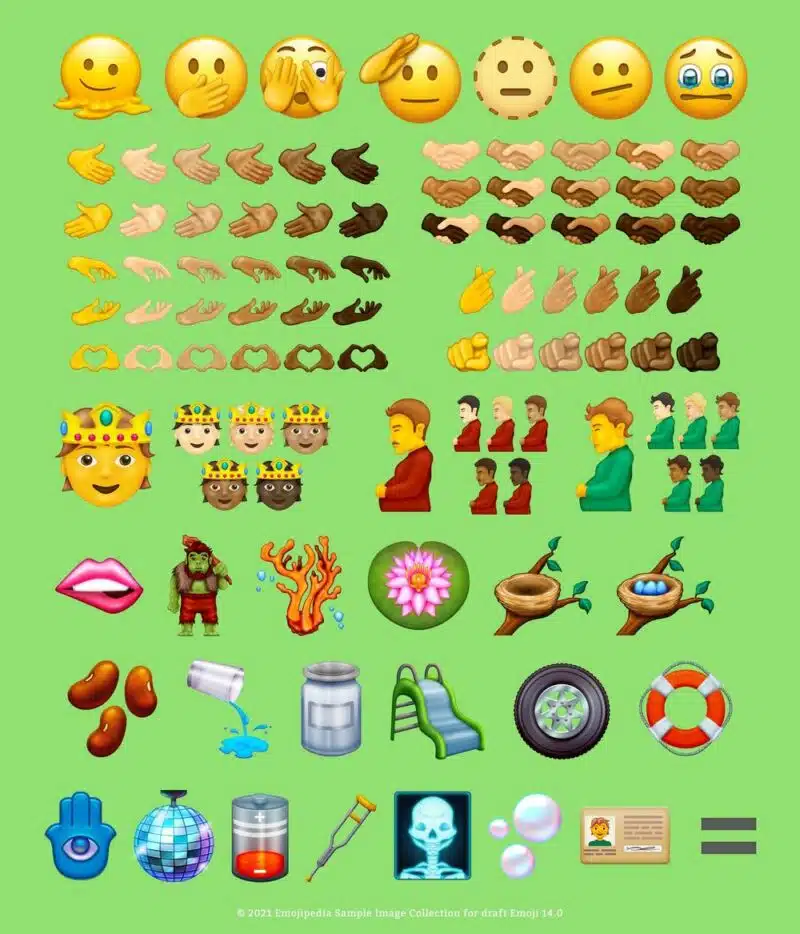 nuevos emojis emoji unicode 14 0 hombre hombres embarazzados embarazado gestos dar la mano gesto