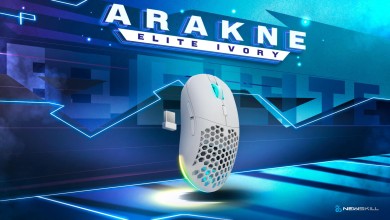 Arakne Elite Ivory raton gaming newskill