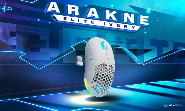 Arakne Elite Ivory raton gaming newskill