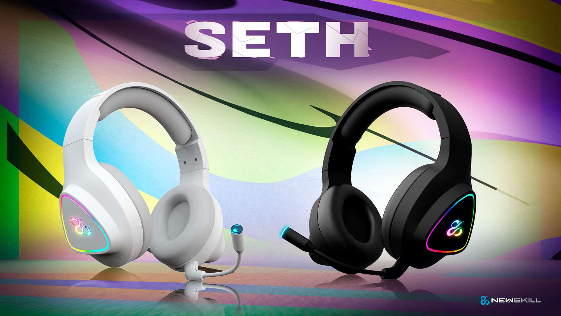 seth newskill cascos inalambricos rgb gaming