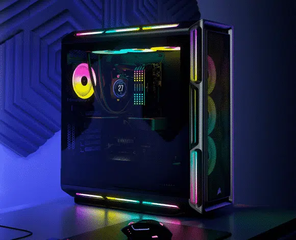 CORSAIR iCUE LC100 corsair 5000T RGB torre semitorre pc