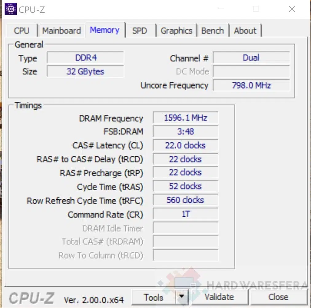cpu-z memoria ram