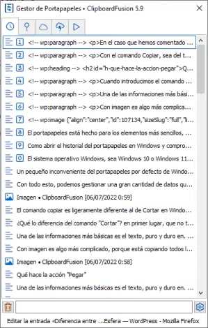 Captura de Clipboard fusion.