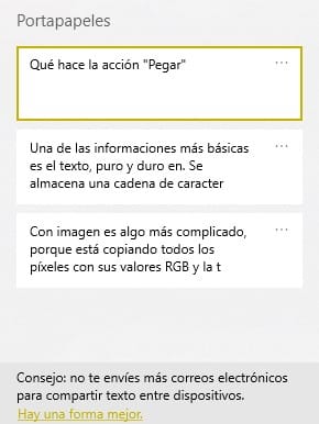 Portapapeles de Windows