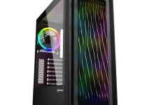 sharkoo caja atx midi rgb wave