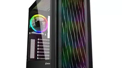 sharkoo caja atx midi rgb wave