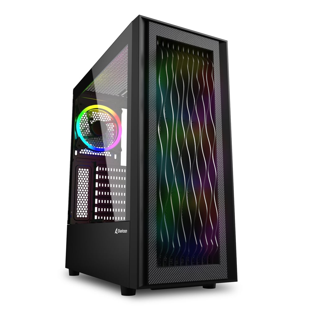 sharkoo caja atx midi rgb wave