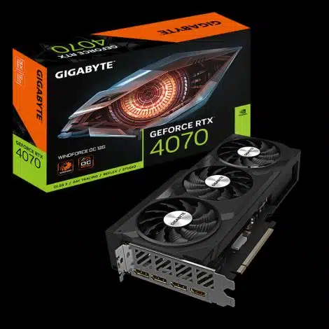 Caja de la GeForce RTX 4070 WINDFORCE OC 12G de GIGABYTE
