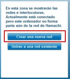 Crear una nueva red en Hamachi