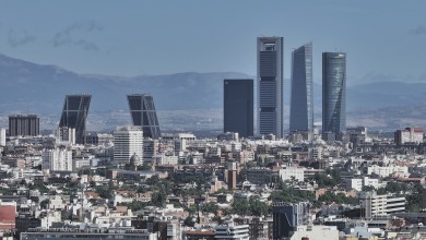 madrid a vista de drone