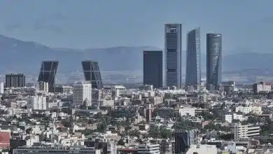 madrid a vista de drone