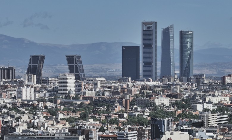 madrid a vista de drone