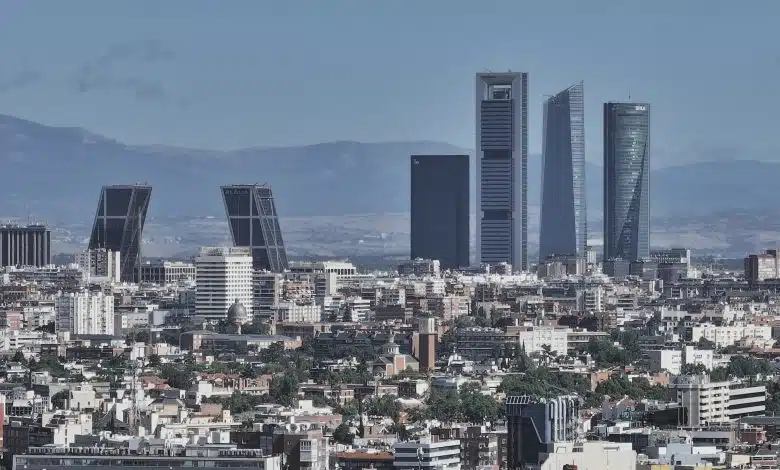madrid a vista de drone