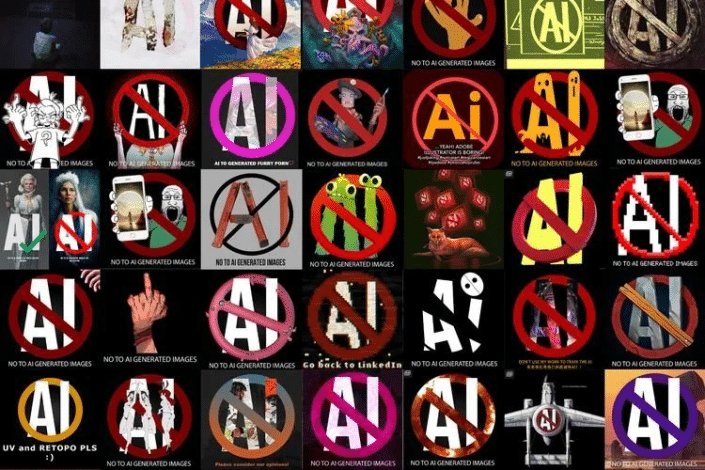 Capitura del movimiento de ArtStation conta el uso de inteligencia artificial