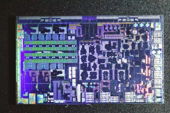 Vista frontal de la posible APU AMD Ryzen 7000G.