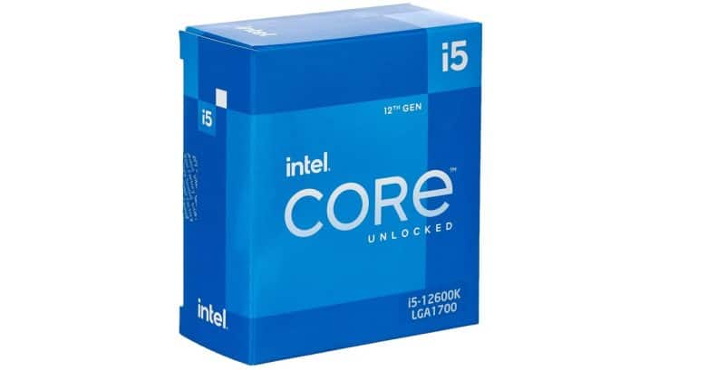 Caja del procesadore i5-12600K de Intel.